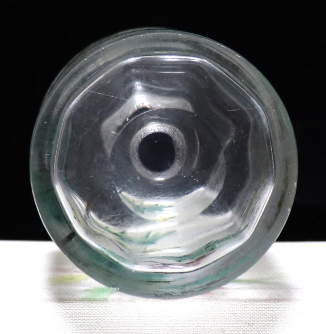 オールド・バカラ 美術館級 多色エナメル×アシッドエッチング ボトル13.1cm