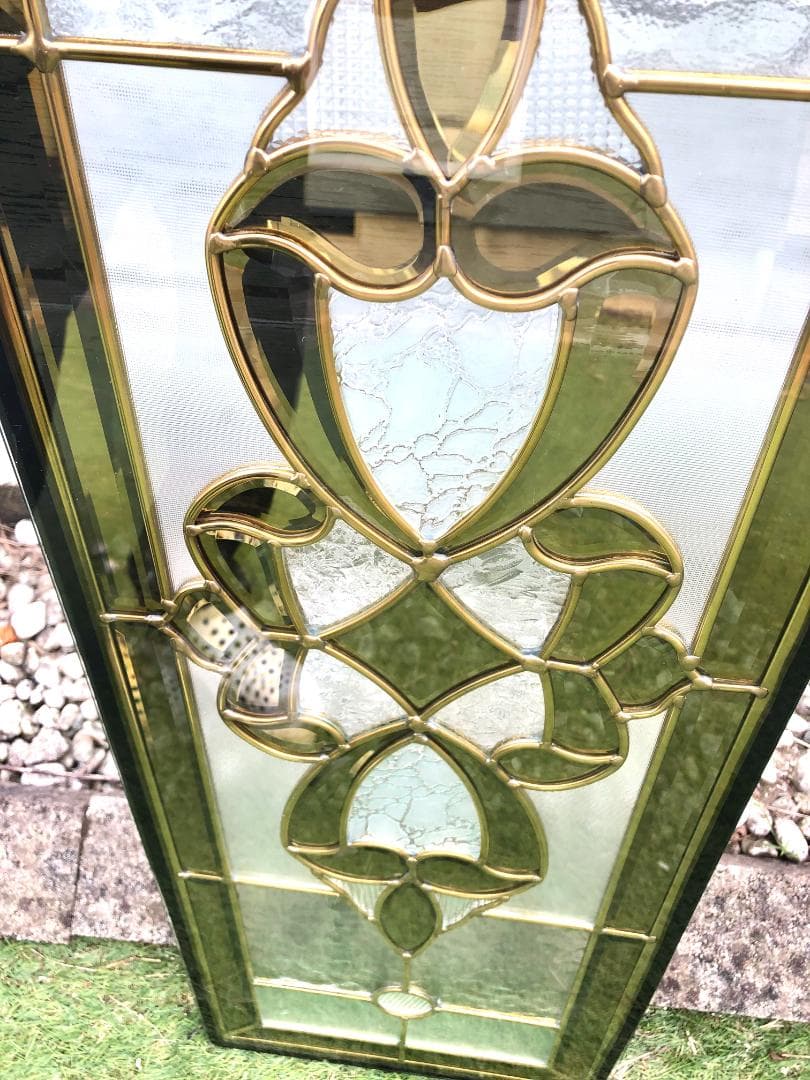 大型 ステンドグラスパネル 三重構造 高性能 リフォーム 窓 飾壁 玄関 DIY