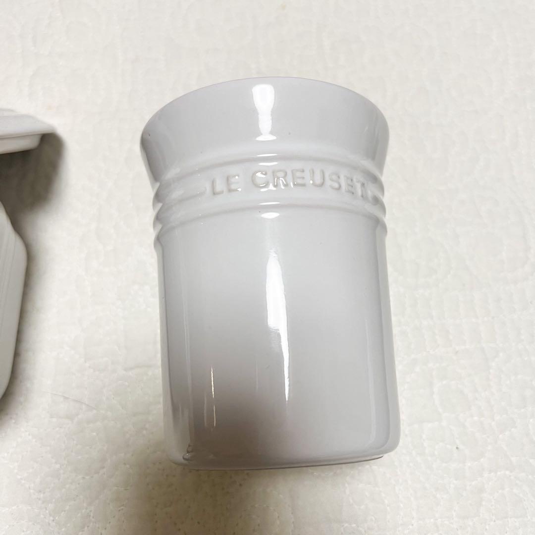 ㉟ルクルーゼ ラムカン カレ ユーテンシル 11点セット ホワイト レッド