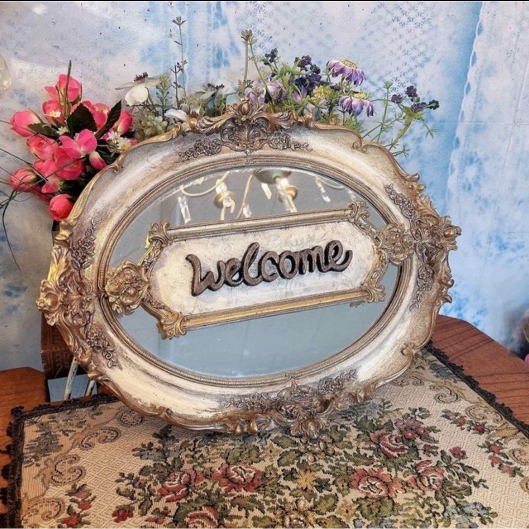 アンティークなお店 おしゃれなウェルカムボード 壁掛け看板 Ver.1