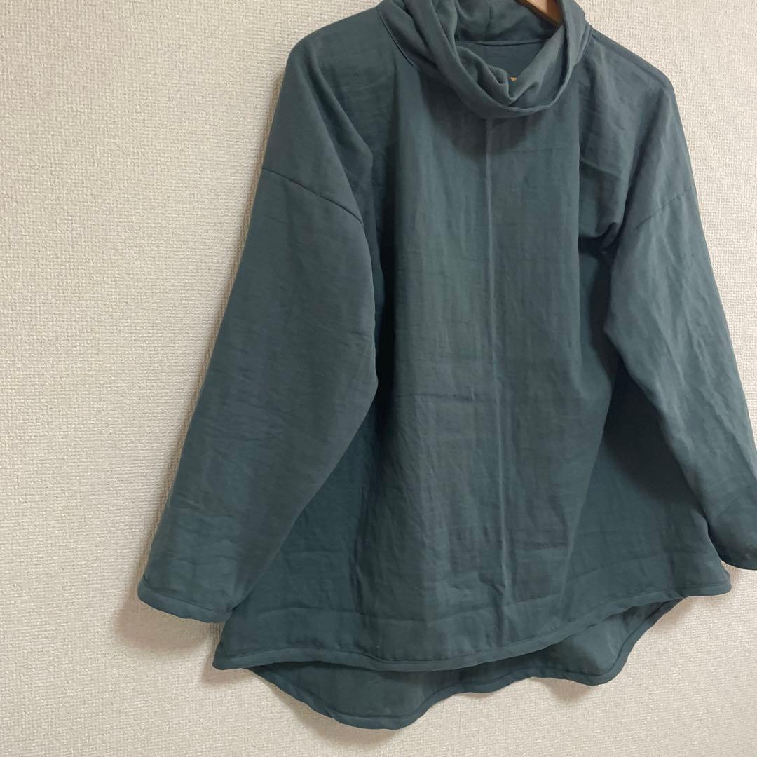 ぼたもち様　ダブルガーゼ　オフタートルネックブラウス