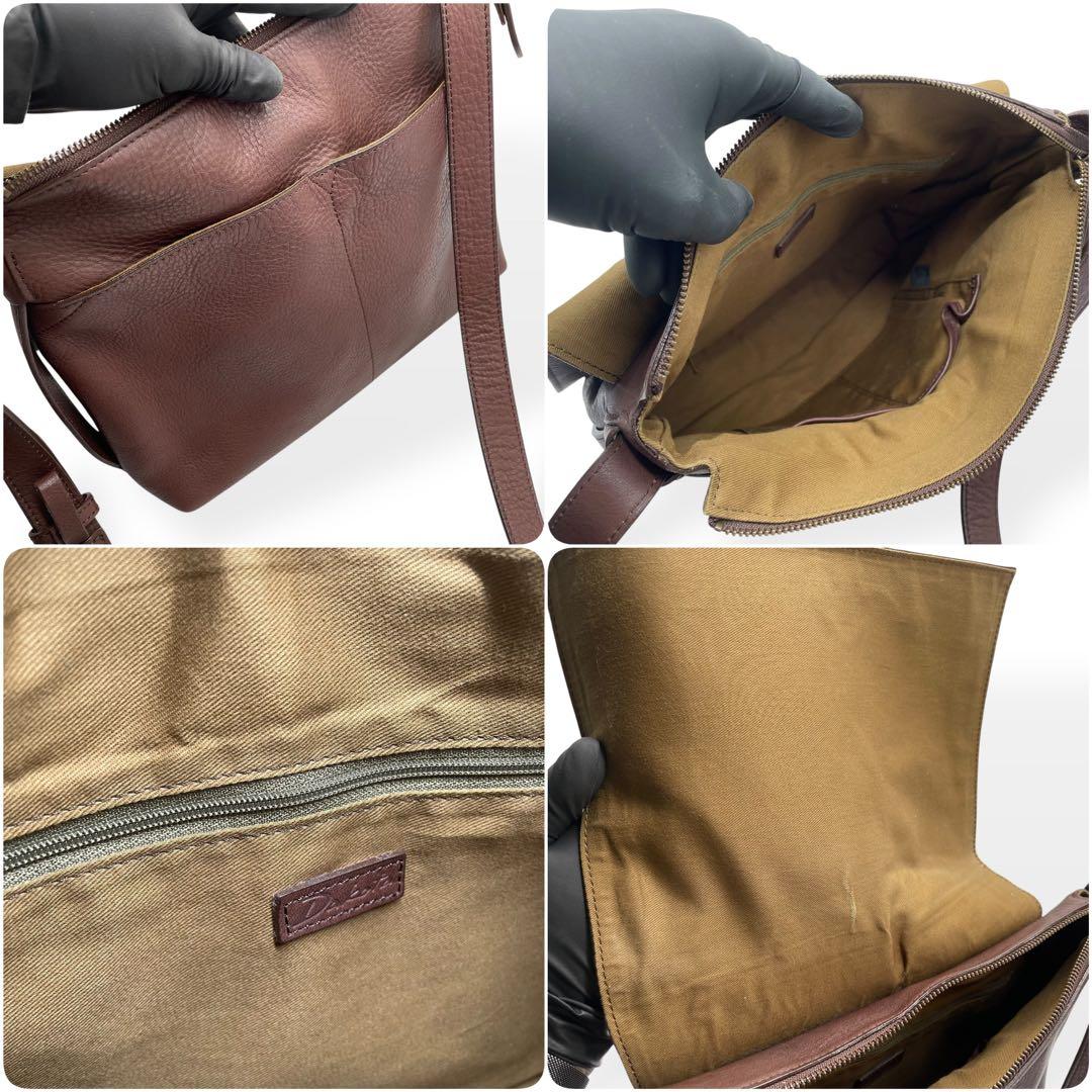 極美品　Dakota ダコタ　ショルダーバッグ　リバティ　ユニセックス　ブラウン