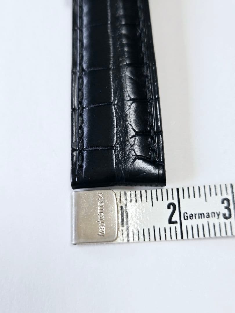 【ブランパン】ブラックレザーベルト クロコダイルパターン