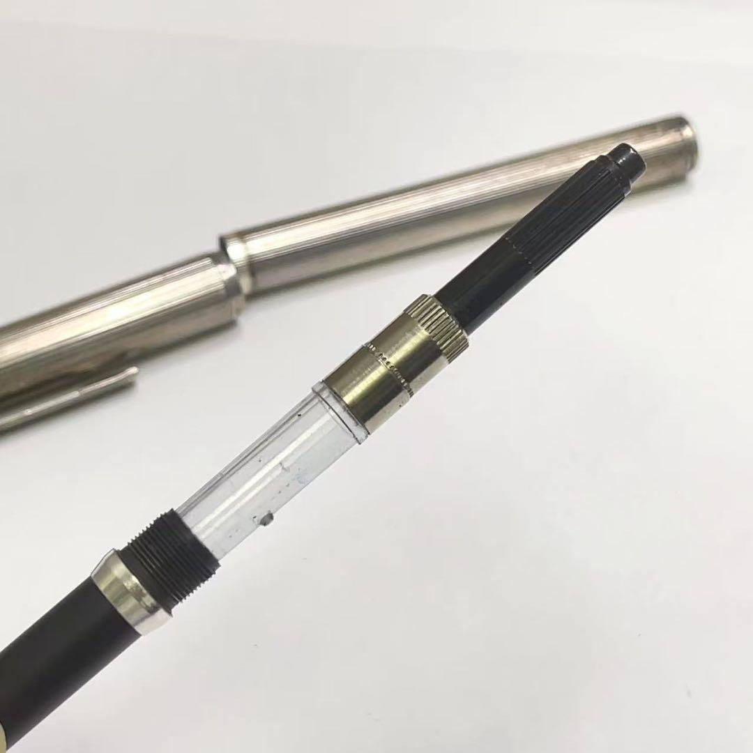 DUNHILL ダンヒル 万年筆 シルバー 925ボディ ペン先585/14金