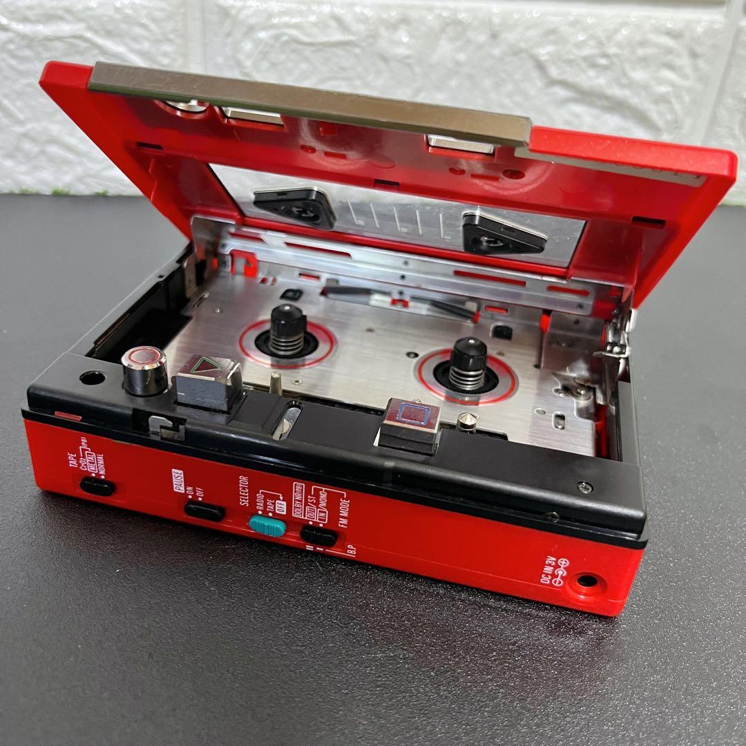 昭和レトロ 入手困難 ナショナル RX-S41 レッド カセットレコーダー 現状