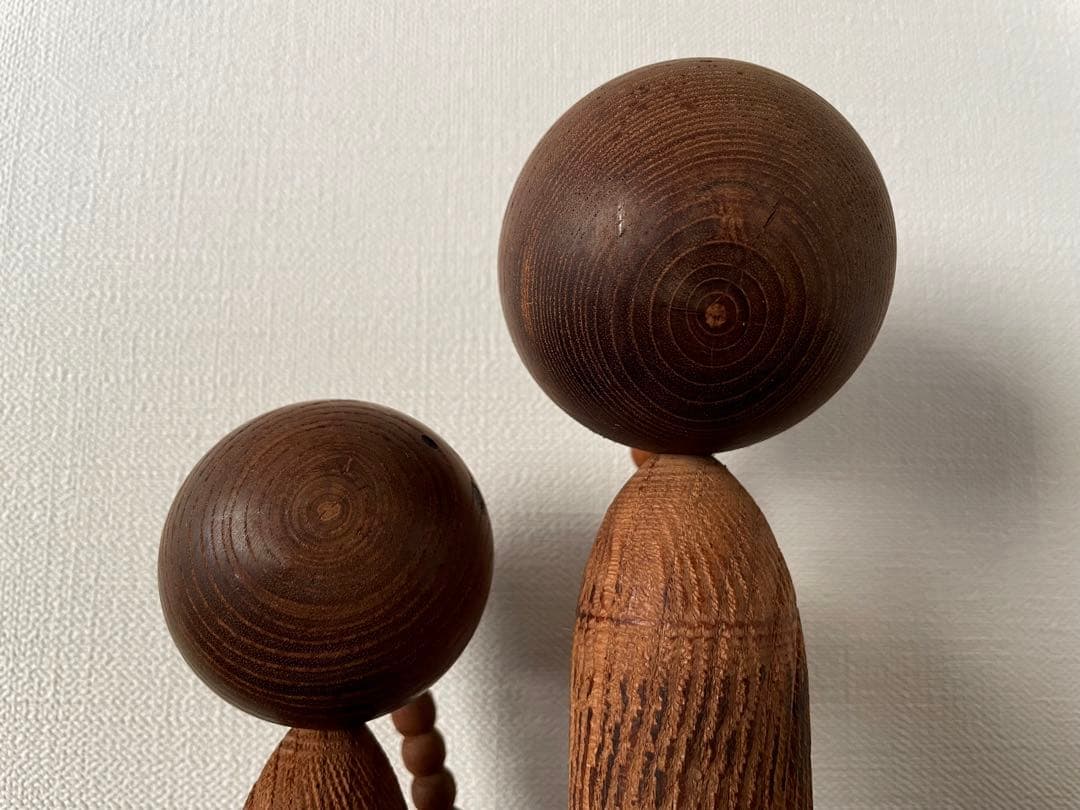 ペア 石原 日出男 Hideo 創作 こけし 可愛い レトロ kokeshi