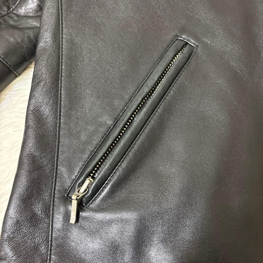 CHEVIGNON シェビニオン　レザーライダースジャケット　シングル　ベルト