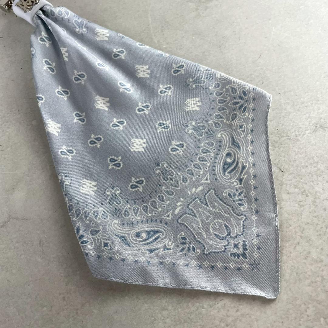 24ss 未使用　アミリ　MAロゴ　シルク　バンダナ　スカーフ　キーチェーン