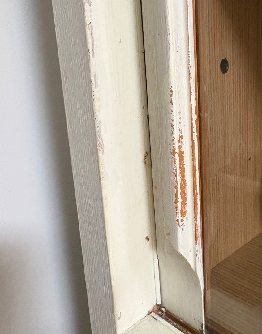 食器棚　ホワイト　ライティングビューロー　収納棚　木製　白