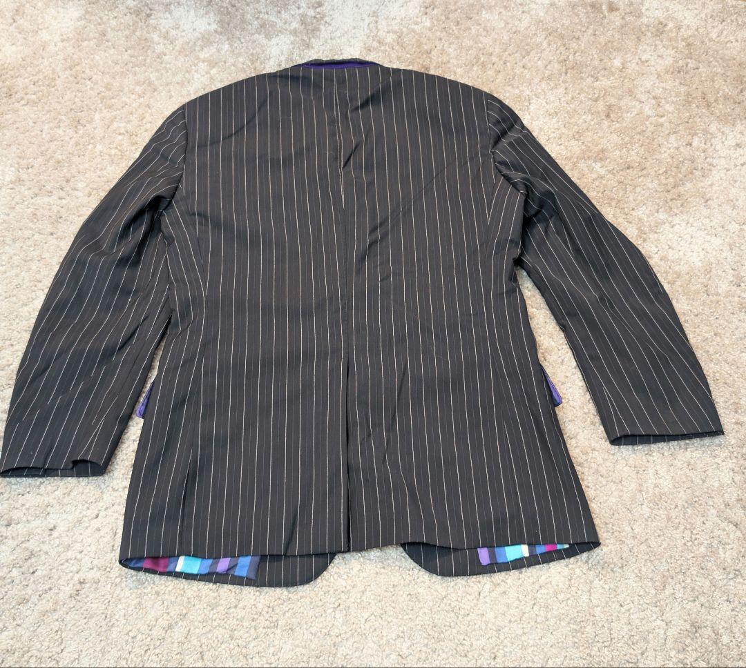 【良品】エトロ ストライプスーツ 44