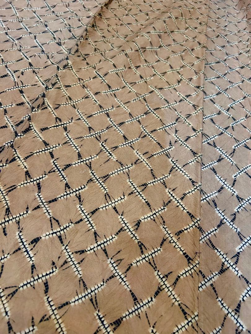 有松絞り　浴衣　広衿