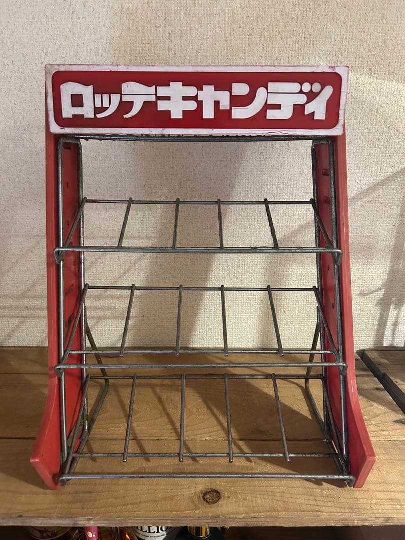超希少　LOTTE ディスプレイラック 赤 3段式　非売品　 ※期間限定値下中