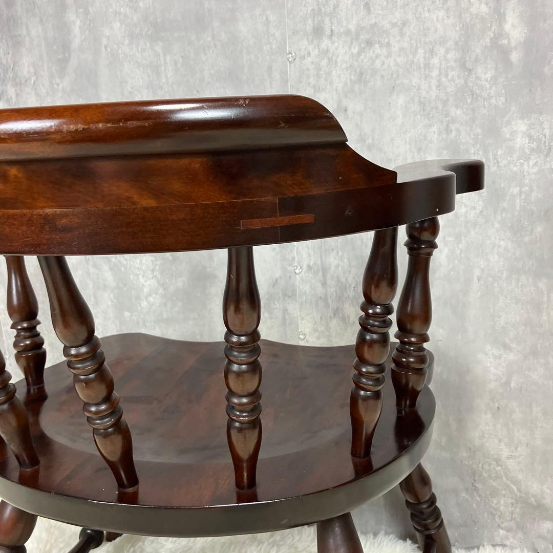 九州民芸家具 ミズメザクラ無垢 ウィンザーチェア 肘付き キャプテンチェア