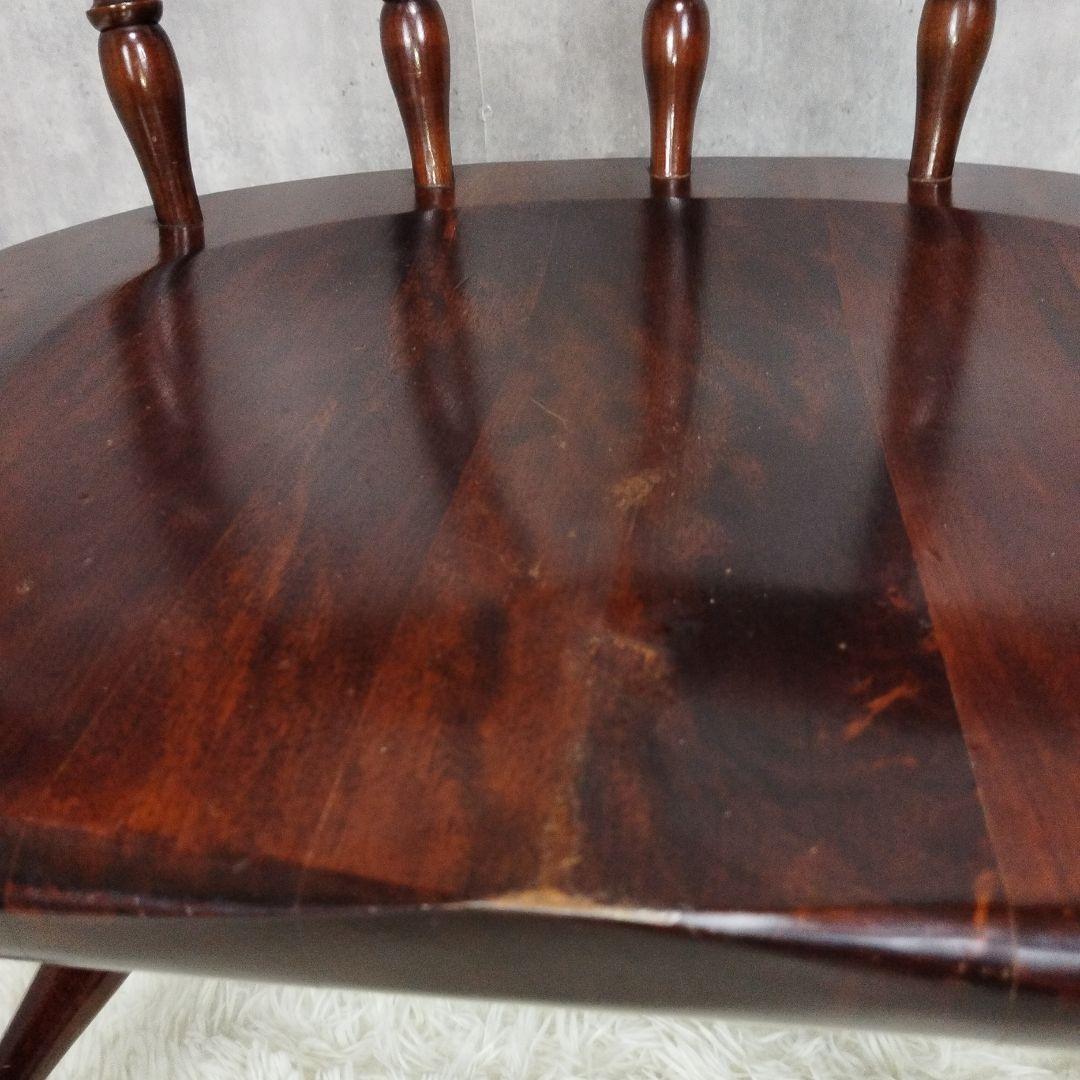 九州民芸家具 ミズメザクラ無垢 ウィンザーチェア 肘付き キャプテンチェア