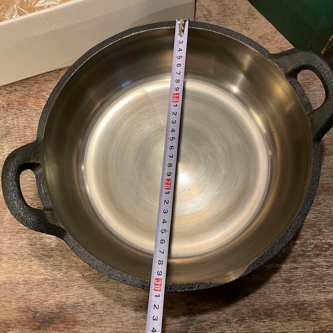 30cm！未使用品 希少 山王堂 謹製 天ぷら鍋 久慈砂鉄 天麩羅鍋 両手鍋