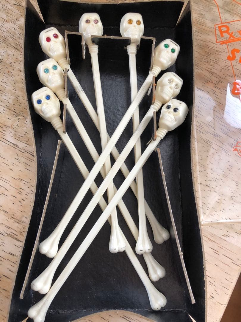 ビンテージ50s スカル　髑髏　骸骨　ネイバーフッド　ミッドセンチュリー　レトロ