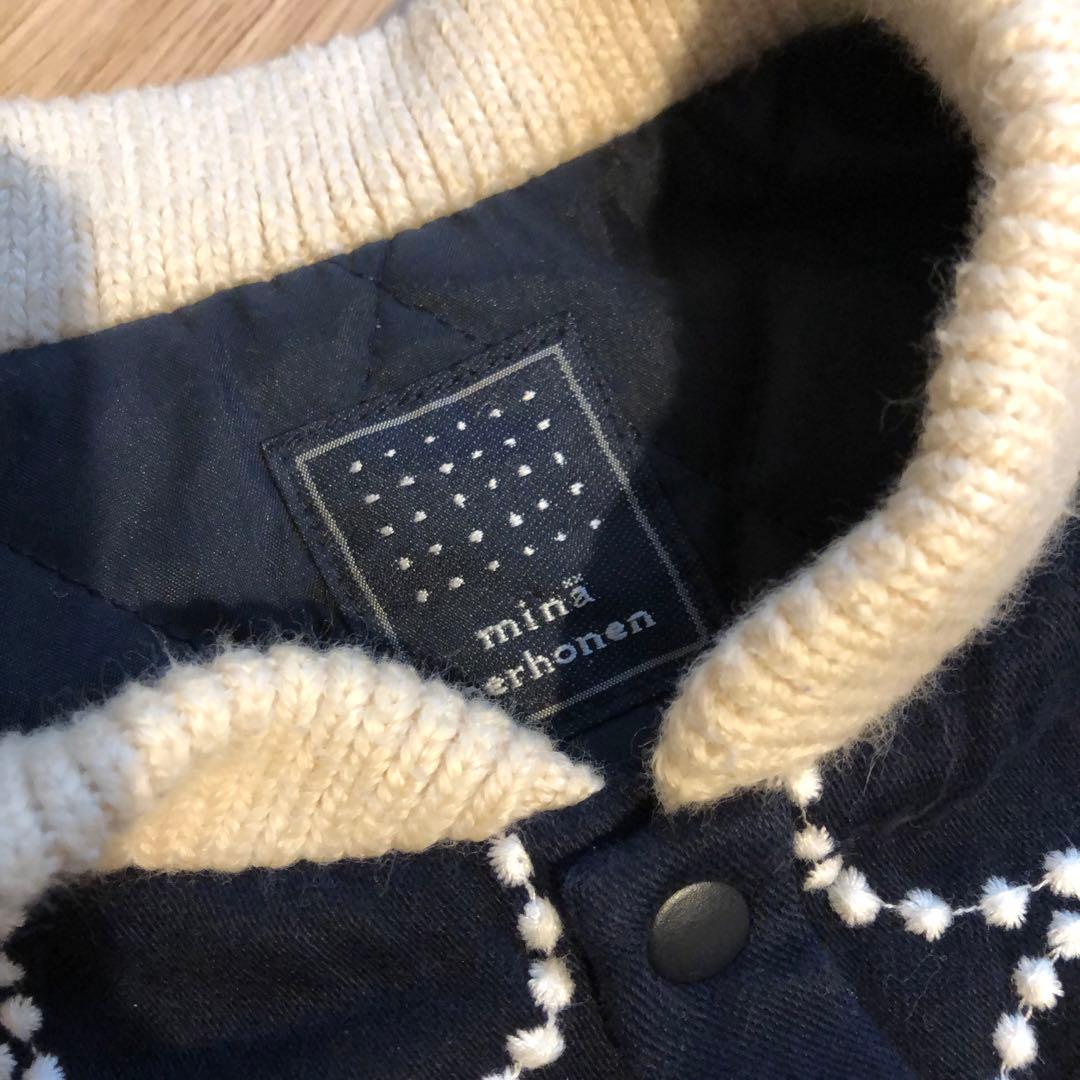 ミナペルホネン キッズ　コート　タンバリン　ジャケット　ブルゾン　100 90