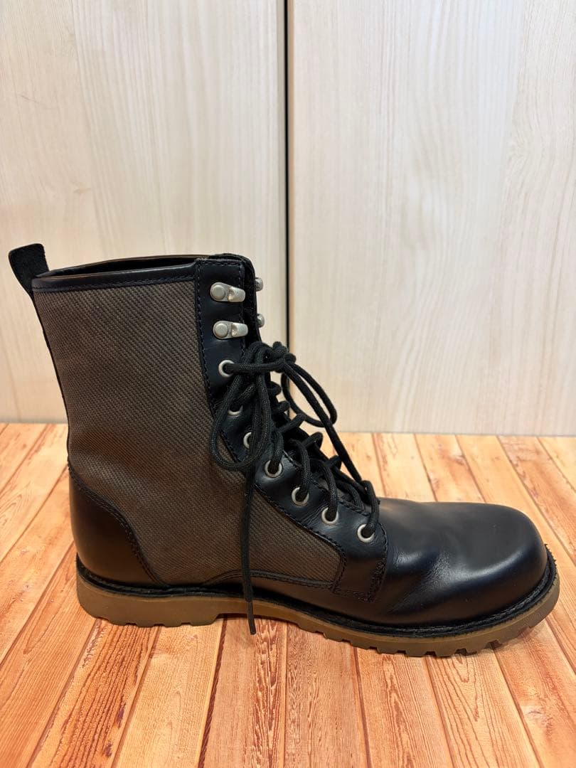 UGG メンズレザー キャンバス ブーツ