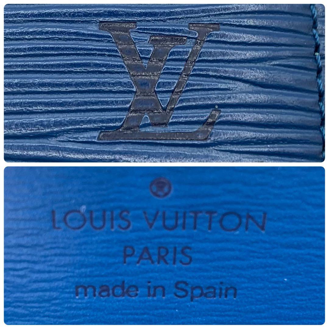 ルイヴィトン 長財布 インターナショナル エピ 三つ折り財布 ブルー 青 レザー