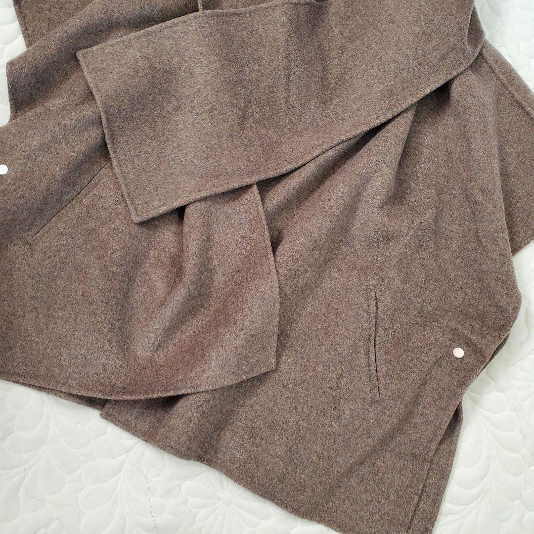 ヴェルメイユパーイエナ ダブルフェイスショートマントコート　ポンチョ ストール