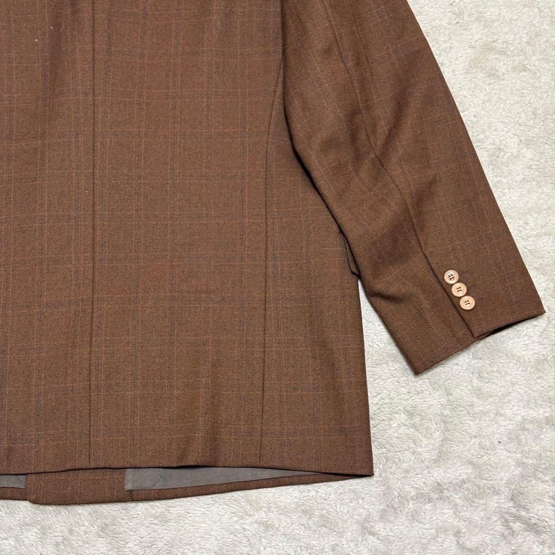 vintage セットアップダブル ボタンフライ Vスリット ブラウン BZ54