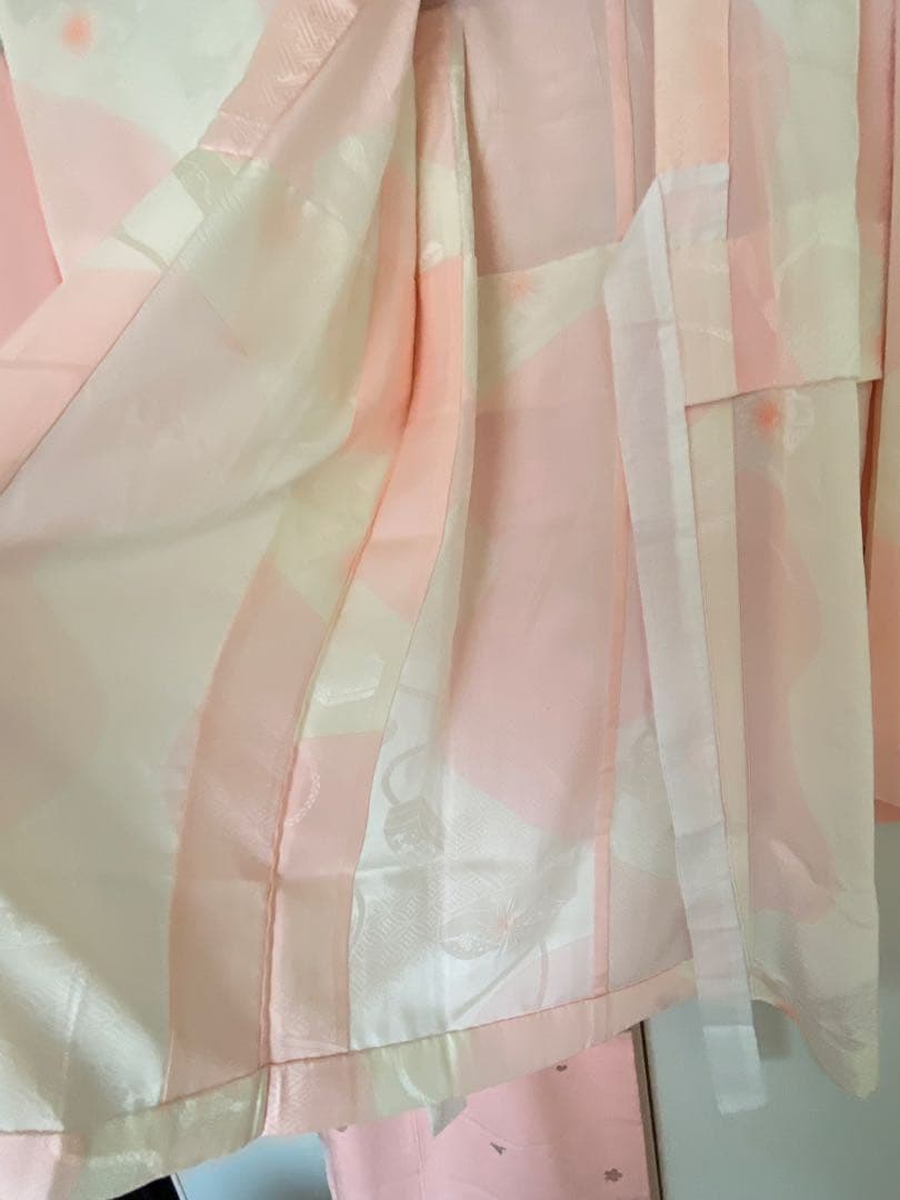 7歳七五三お着物　正絹　縮緬地　長襦袢