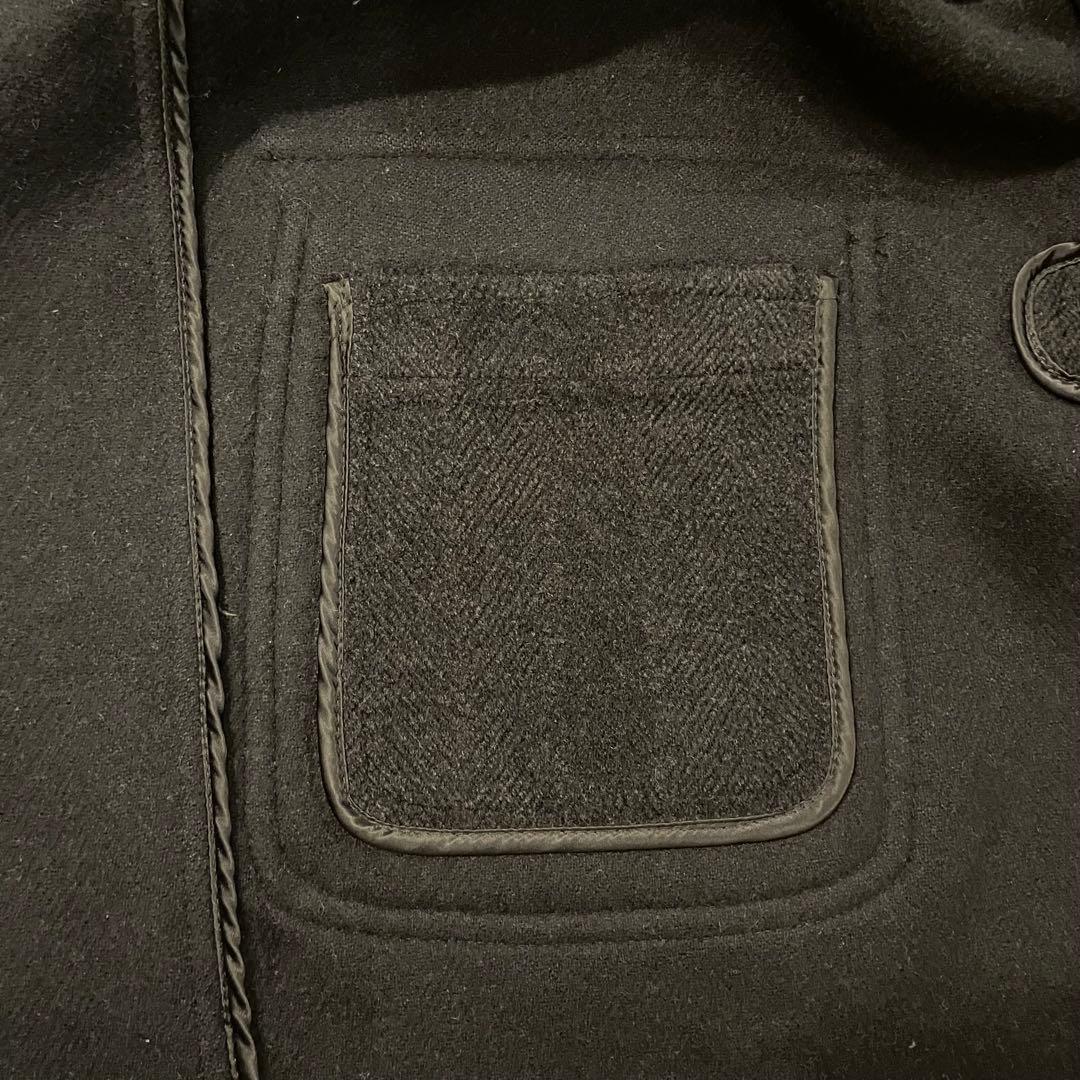 90s 英国製 グローバーオール キングストン ヘリンボーン ダッフルコート 黒