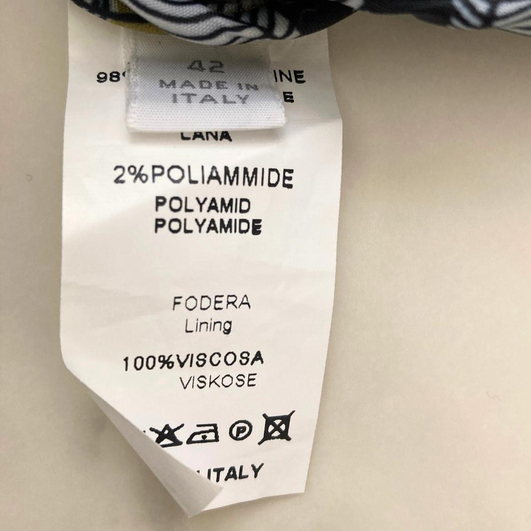 ヘルノ　HERNO ウールニットポンチョ　ケープ　フード付き　42　グレー