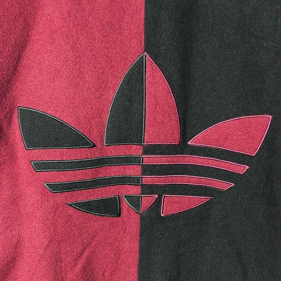 ミヤ様90s adidas 万国旗タグ バイカラーウールスタジャン