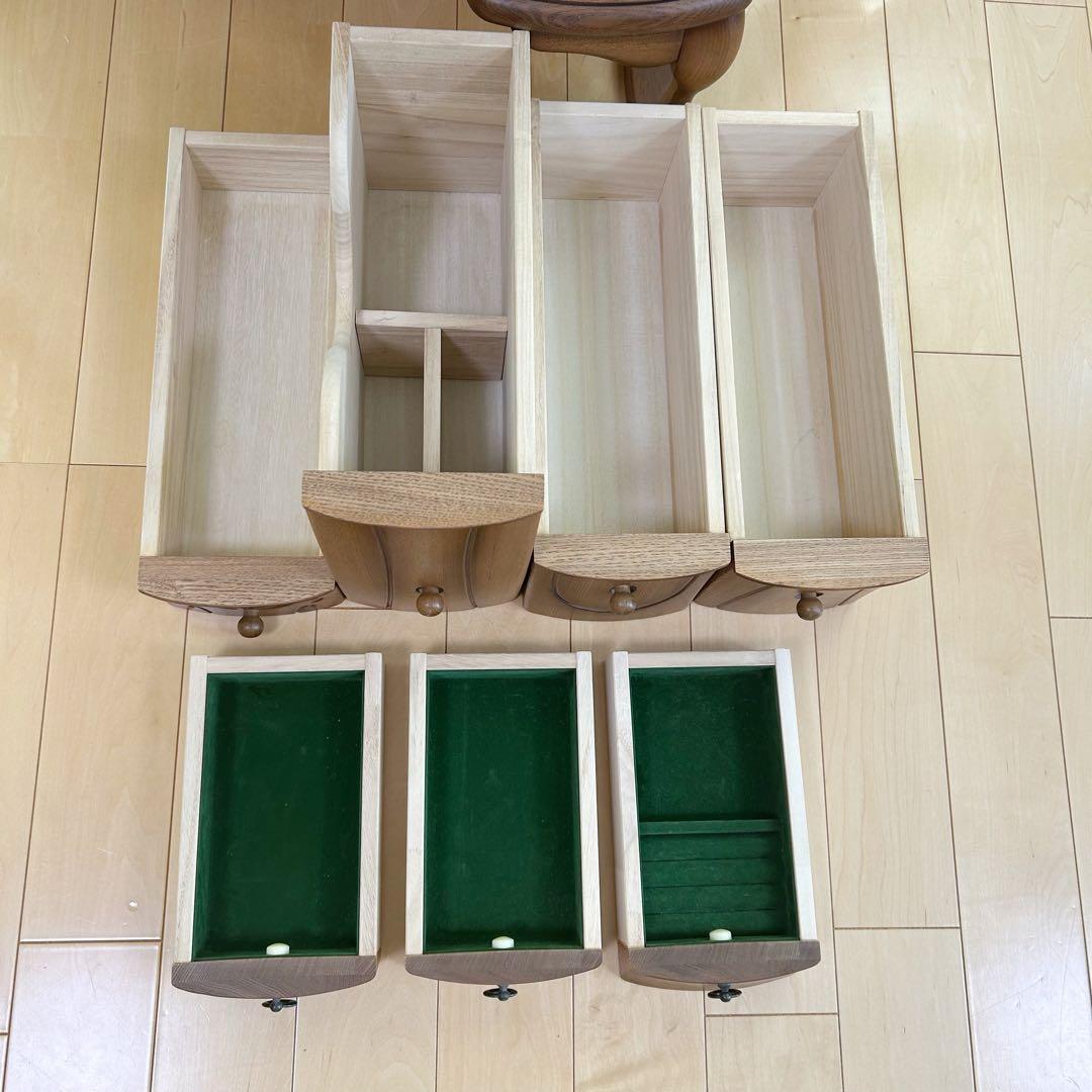 猫脚ドレッサー　高級　アンティーク　レトロランプ付　開き鏡　ヨーロピアンイタリア