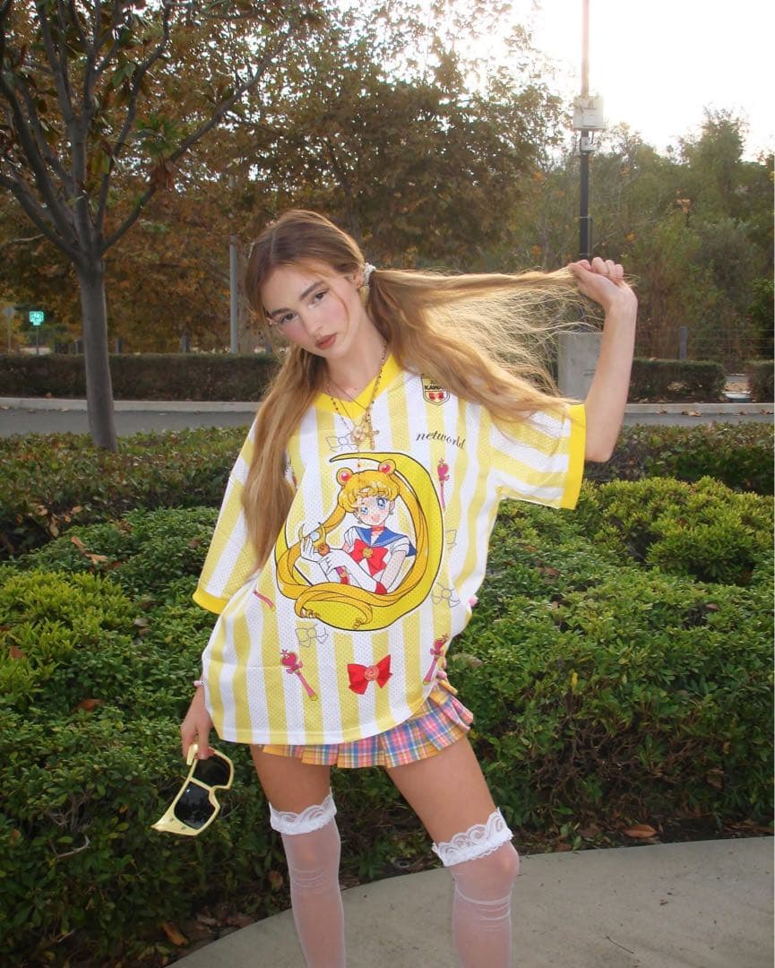 セーラームーン 月野うさぎ アニメゲームシャツ サッカーシャツフットボールシャツ