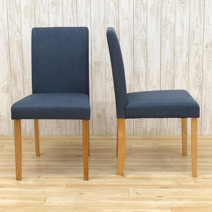 TR DC FAB　2脚　ダイニングチェア　グレー系＊ナチュラル　ファブリック