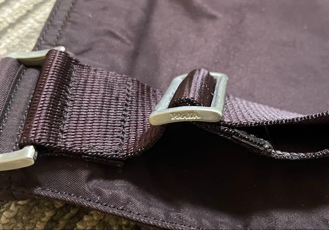 PRADA プラダ　テスート　ナイロンショルダーバッグ　パープル