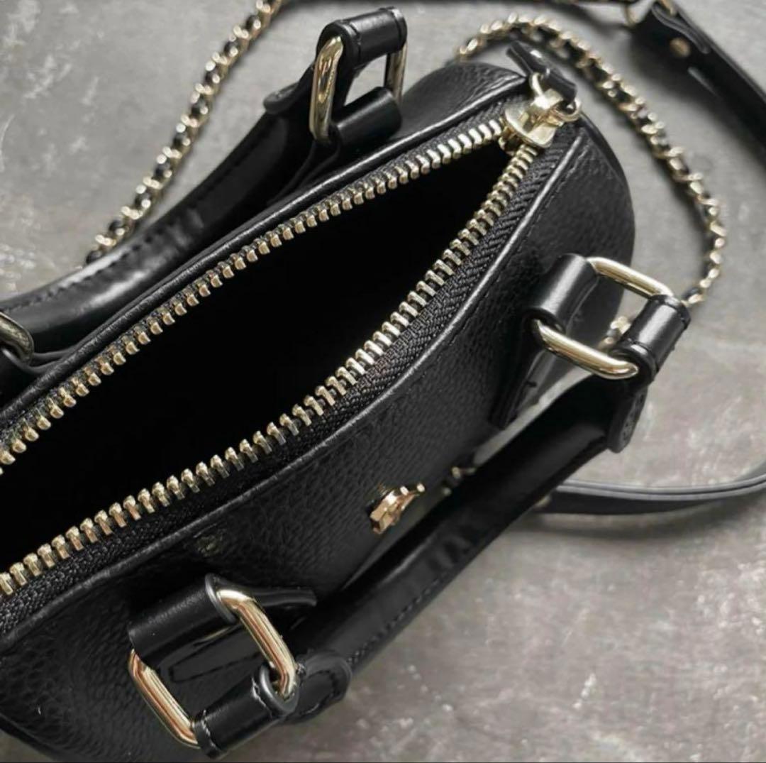 DIANTE MINI BOSTON SHOULDER BAG 黒