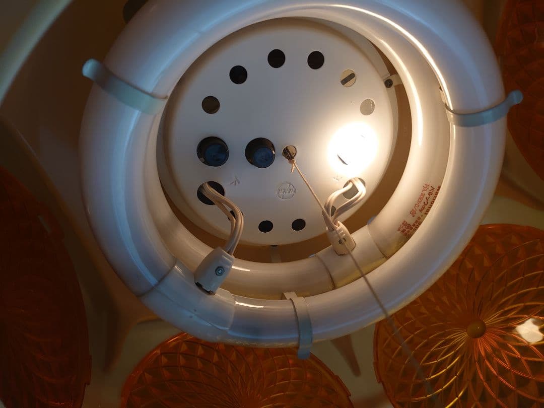 松下電工 ナショナル レトロ ポップ 昭和レトロ オレンジ 蛍光灯 照明器具