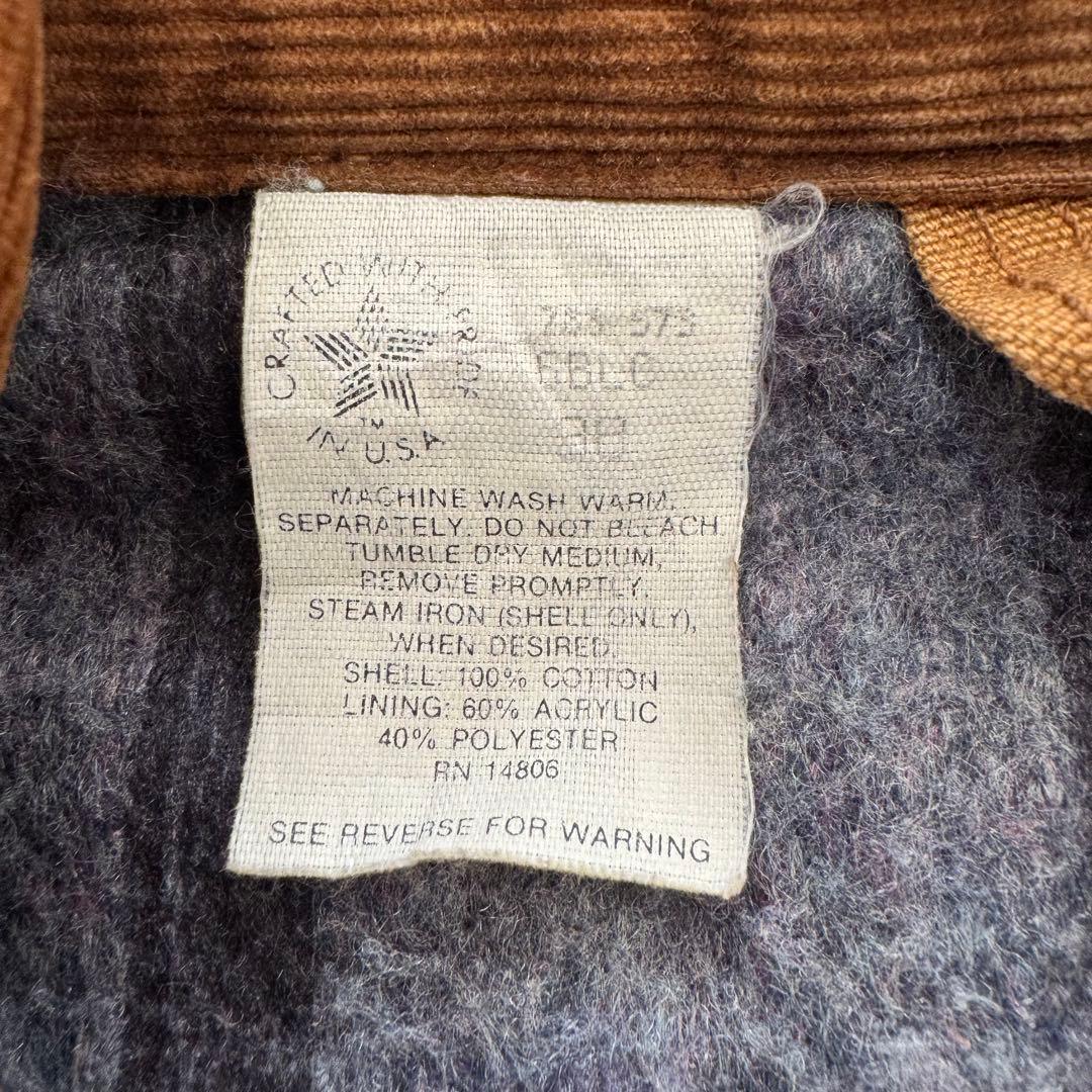 80sUSA製カーハートカバーオールミシガンチョアコートブランケットダック38M