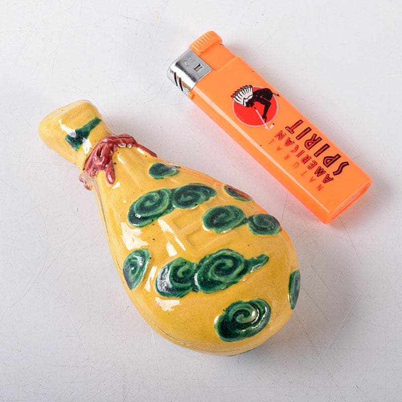 茶道具　松阪萬古焼　松古窯　佐久間芳丘作　色絵　干支　巳香合　共箱　V　8209