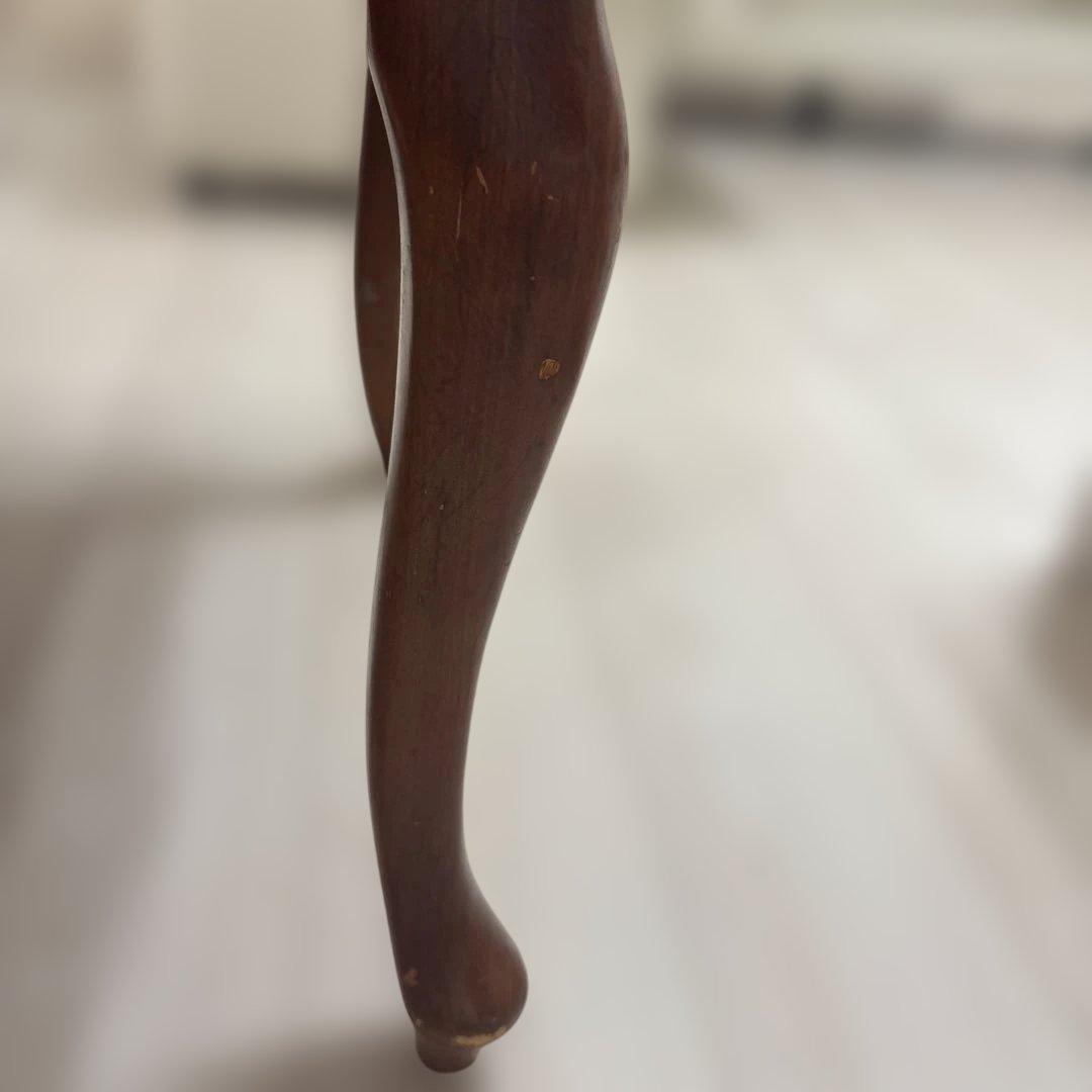 【昭和レトロ】Maruni 木製 花柄装飾 センターテーブル アンティーク