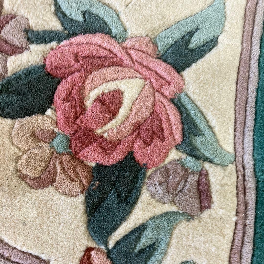 中国段通 花柄 カーペット織物 絨毯 じゅうたん ラグ マット 敷物 インテリア