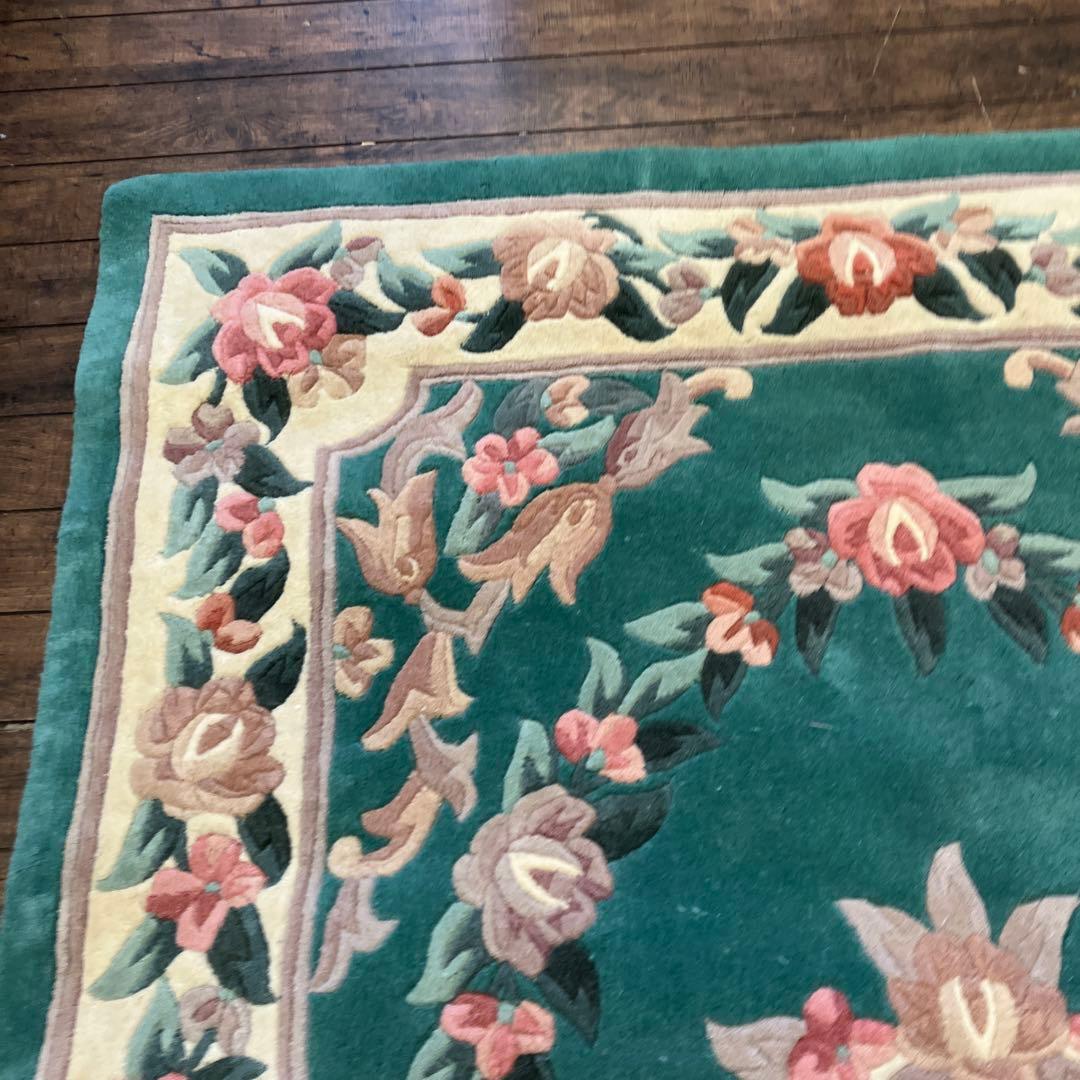 中国段通 花柄 カーペット織物 絨毯 じゅうたん ラグ マット 敷物 インテリア