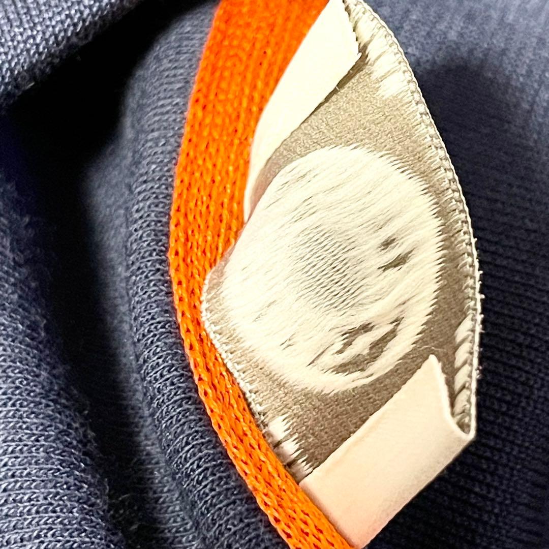 【試着のみ】エルメス セリエボタン ポロシャツ ネイビー オレンジ Mサイズ