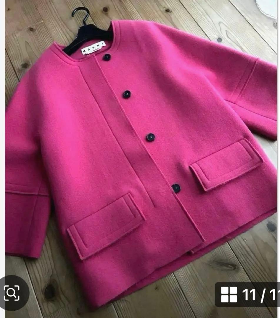 マルニ MARNI コート バージンウール ピンク 美品❣️