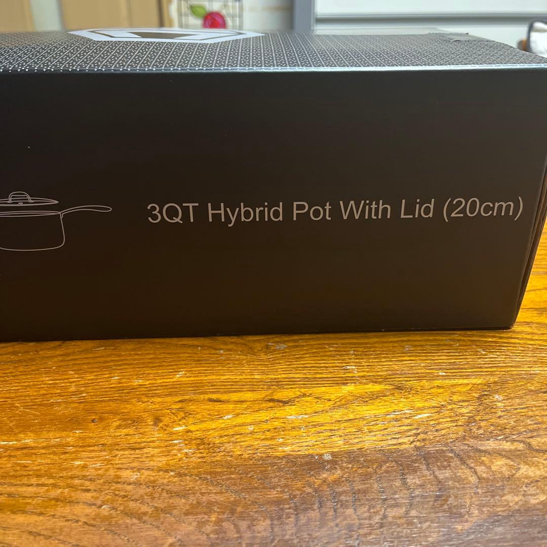 HEXCLADハイブリッドノンスティック片手鍋 ガラス蓋付き20㎝