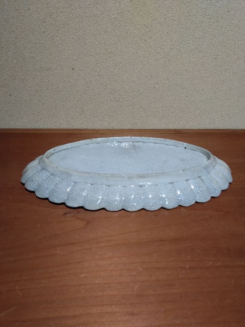 古清水 桔梗紋 輪花 長皿