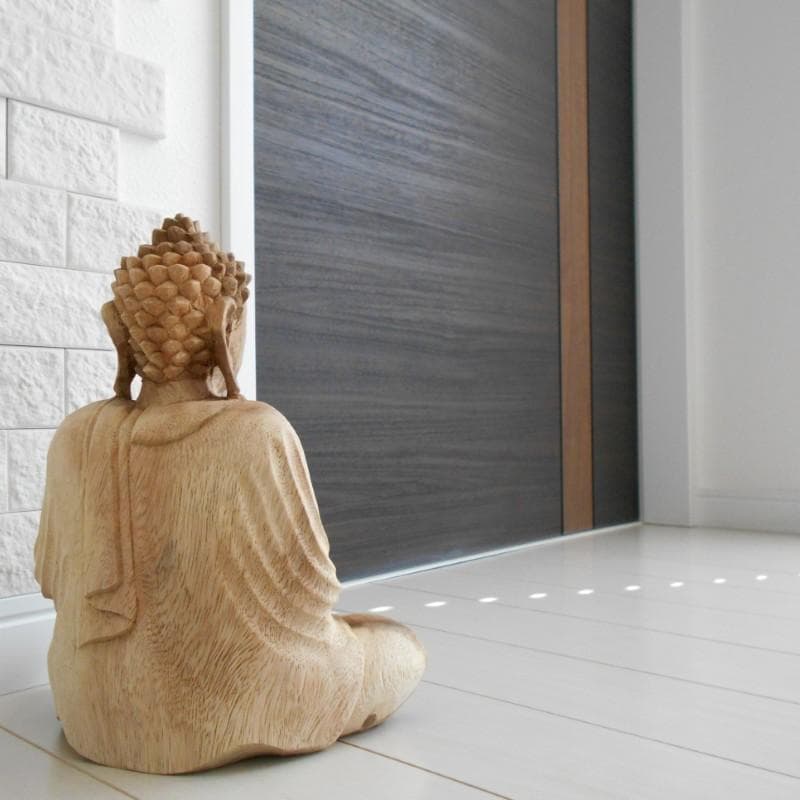 一刀彫 仏陀坐像 26ｃｍ 仏像 仏陀 ブッダ 仏像の置物 瞑想 オリエンタル