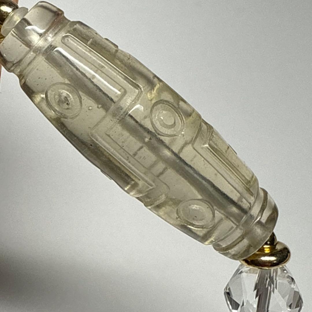 宇宙の叡智と運命の扉を開く｜九眼リビアングラス天珠×ギベオン×水晶ブレスレット