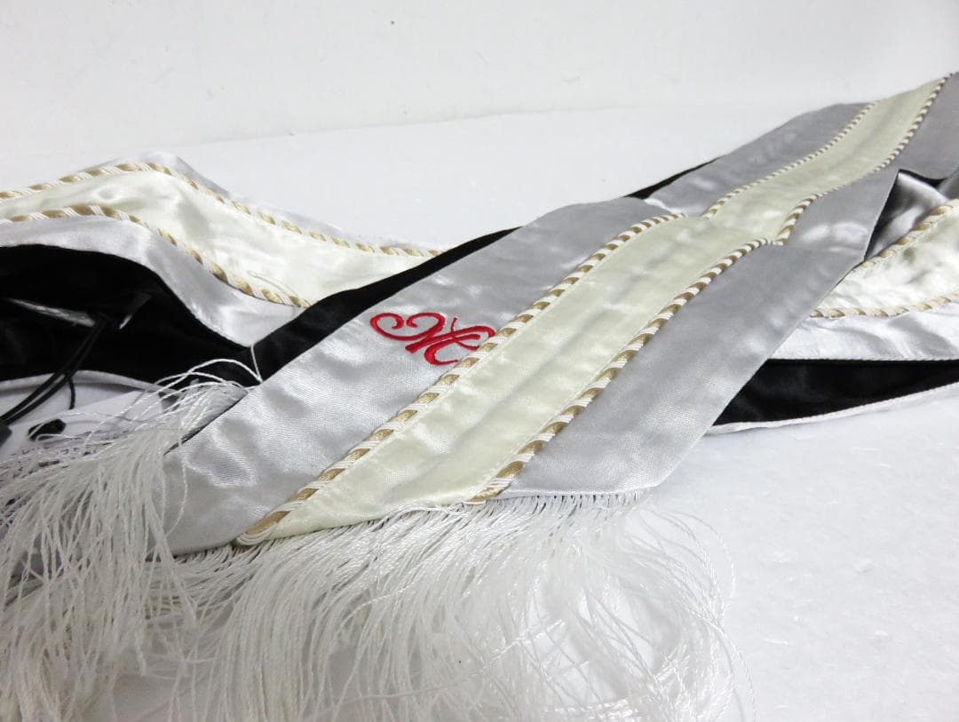 定価2.4万 新品 MASU SUKA LONG SCARF シルバー ストール