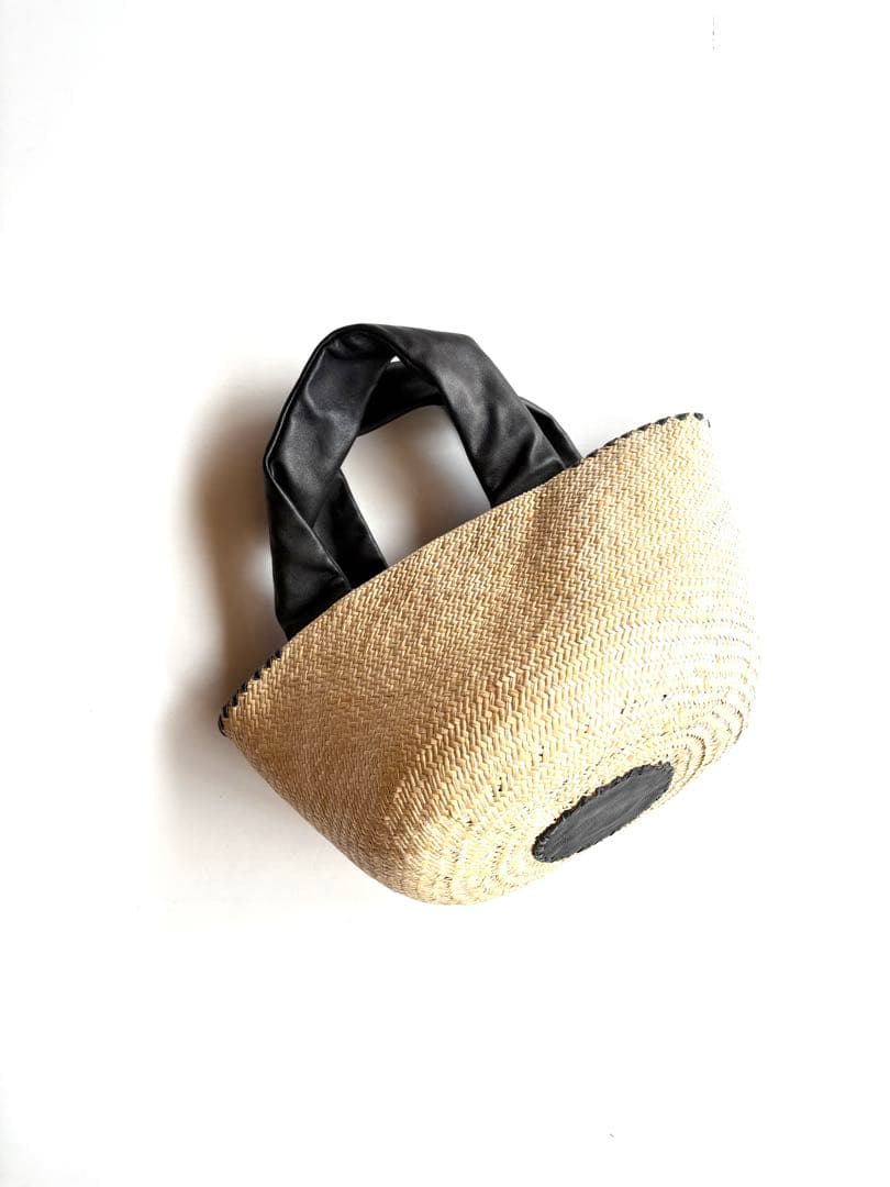 WARANGWAYAN【美品/希少】FUTO 革手バスケット 黒 ワランワヤン