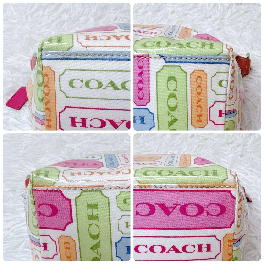 バッグ COACH Accessory Pouch pastel patchwork