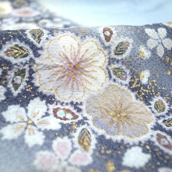 訪問着 着物 翠山工房 桐屋 辻が花 絞り 裄66.5 Ｌ 新古品 sn1909